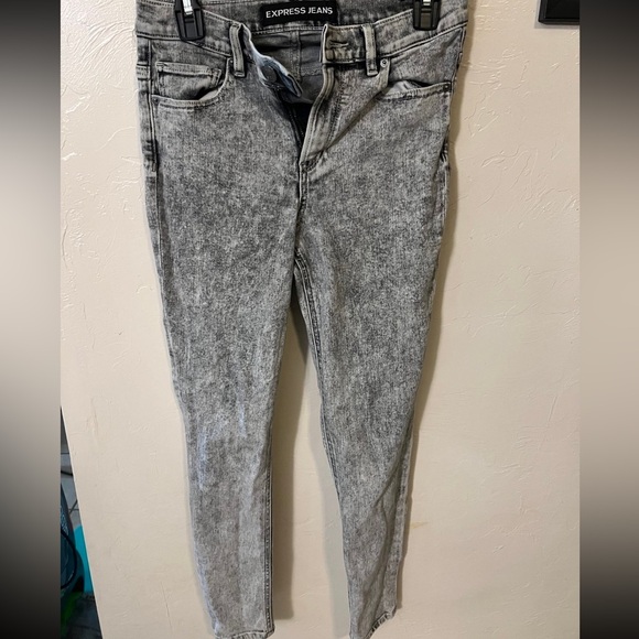 Women’s Express Jean Pant Ankle Legging High Rise size 4 Black - Picture 1 of 4